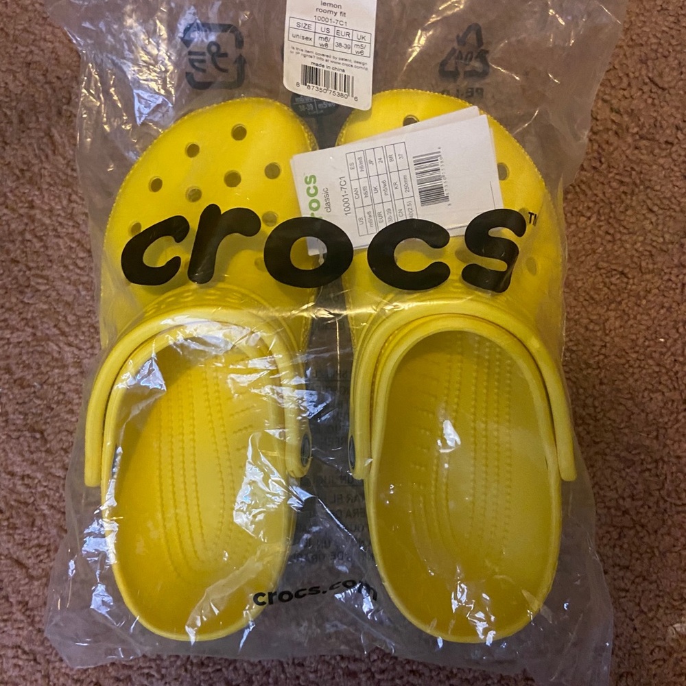 Yellow crocs